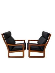 Mid-Century Modern Chairs and Hocker by Johannes Andersen for Silkeborg, 1960s